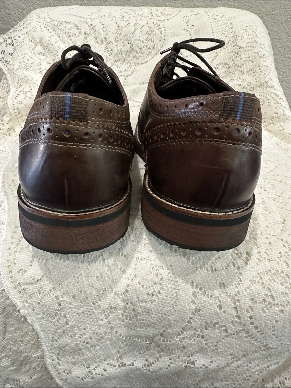 Nunn Bush Dark Brown Leather Oxford Derby Shoes size 12